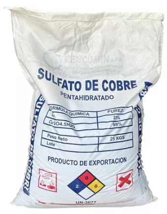 Sulfato de Cobre SACO 25 kg