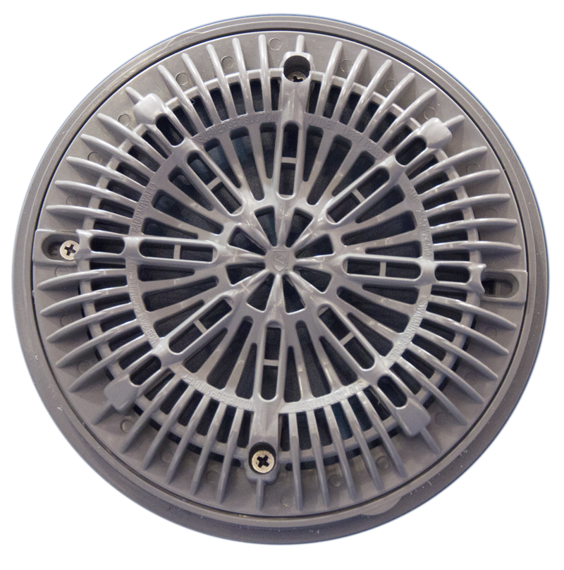 PARRILLA DE DRENAJE Y MARCO DE 8" (2017) GRIS WATERWAY FP640-1807