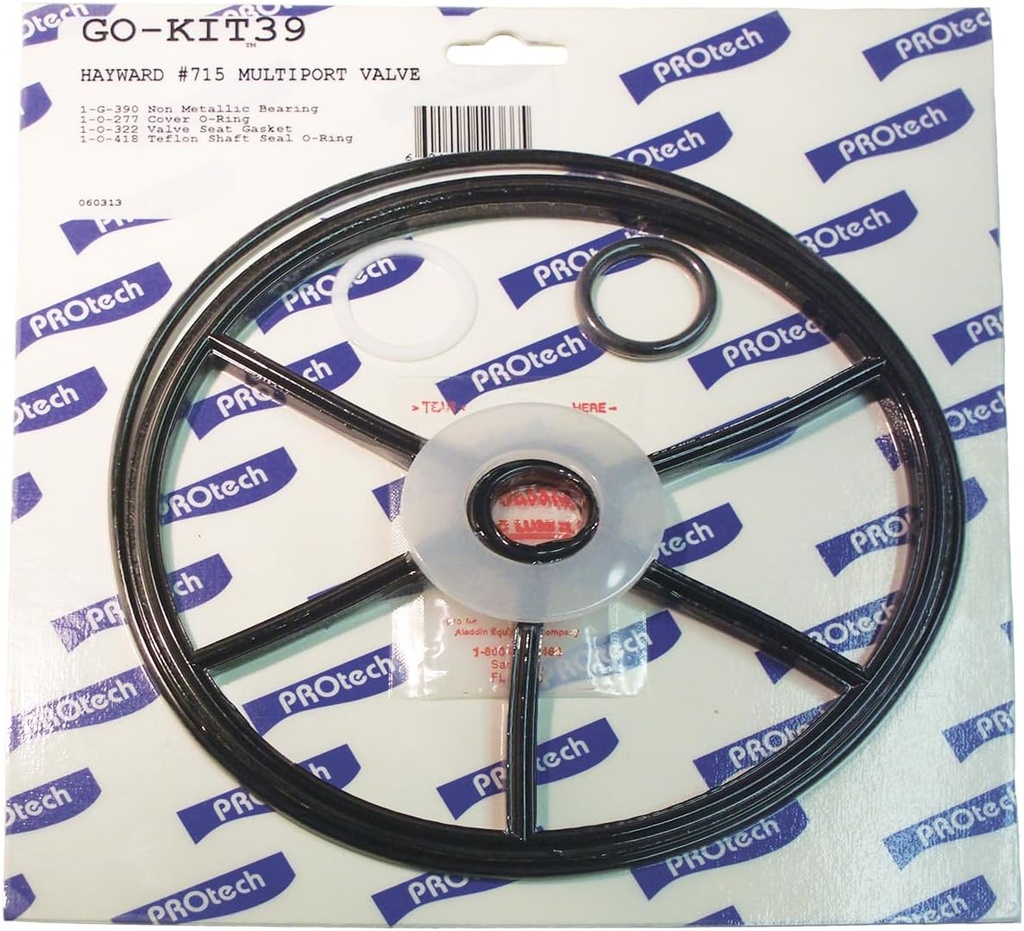 Repuesto Kit de REPARACION de FILTRO HAYWARD SP715 (EMPAQUE ARAÑA- EMPAQUE TAPA VALVULA- O-RING VASTAGO-ARANDELAS PLASTICAS) GO-KIT39-9