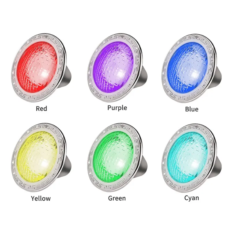 [XCH-RF-YC6011-(RFPAR56-E444)- RGBW-50ft] Foco LUZ PISCINA NICHO COLOR RGBW 12V 35W ACERO INOXIDABLE 50ft (15m) cable CONTROL PENTAIR 29cmx20cm XCH-RF-YC6011-(RFPAR56-E444)-RGBW-50ft