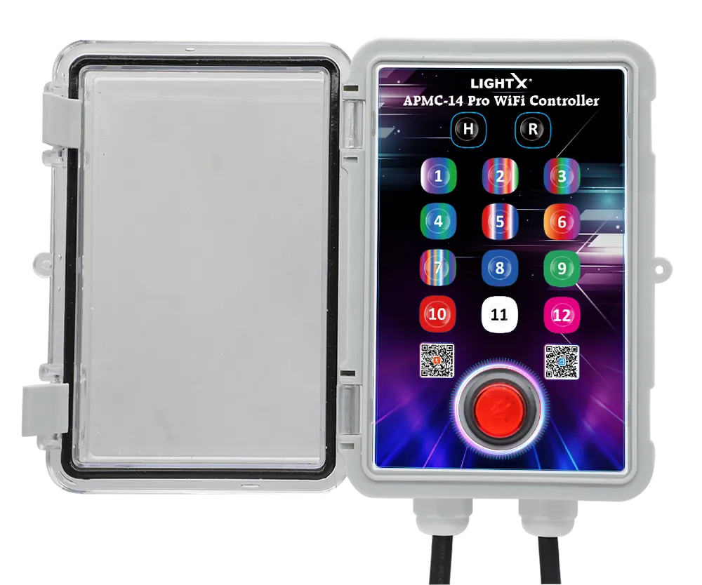 Control WiFi para luces X-LIGHT 120 V/220 (modelos PPS, PC) de 2 hilos; incluye temporizador y control por voz, máx. 400 W (XCH-EV-MC-14Pro)