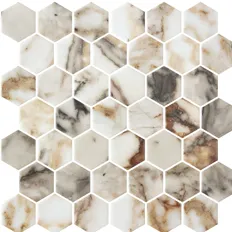 VITRO INS MALLA ONIX HEX XL ARABESCATO GOLD MATTE (pieza) DC-11205