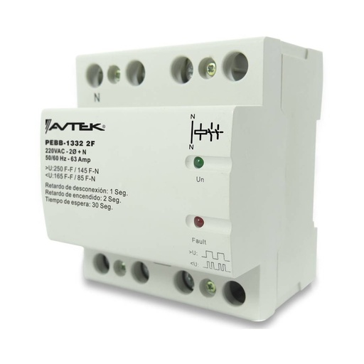 [SPC-PABB-B260] Protección de Voltaje, supresor y corta corriente. 13500VA/W, 63A, 3 min. 